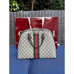 BRAND NEW GUCCI Ophidia Dome Handle Bag GG Canvas-LARGE
(COMES WITH STRAP)